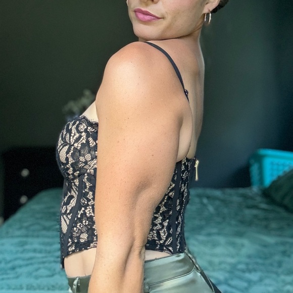 Miss Circle Grecia Black Lace Corset Top Small - Picture 6 of 6